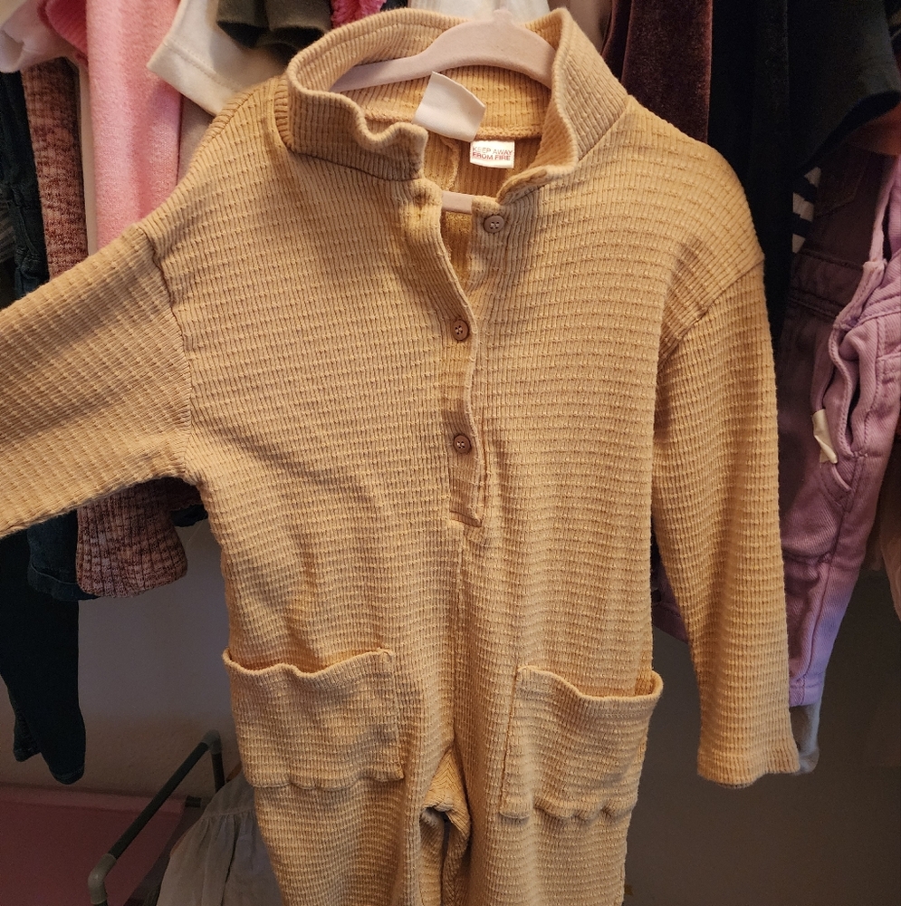 Cozy Tan Button-Up Jumpsuit